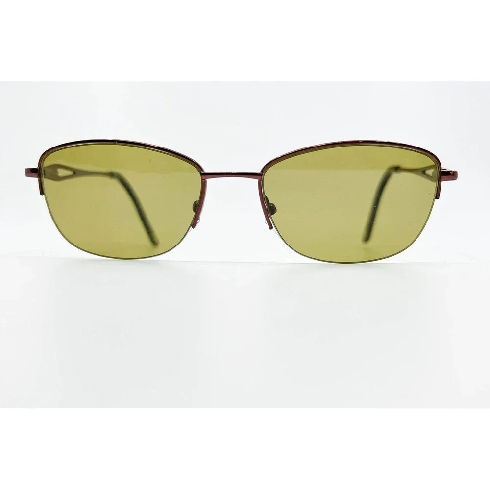Linda Evans Eyeglasses Women Brown Metal 367 Designer 51-17-140